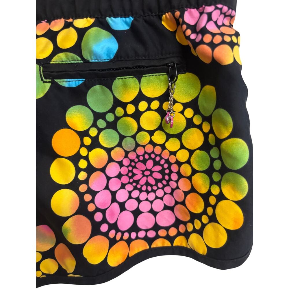 Roxy Board Shorts Women Size 3 Black Multicolor Surf Swim Elastic Waist EUC - Picture 5 of 9